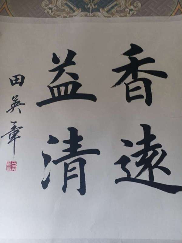 古玩字畫田英章書法真品鑒賞圖