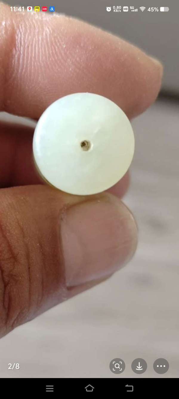 古玩玉器清晚期和田玉煙嘴真品鑒賞圖