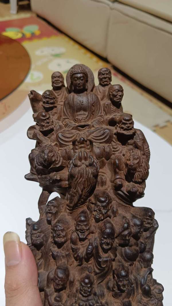 古玩木雕造像真品鑒賞圖