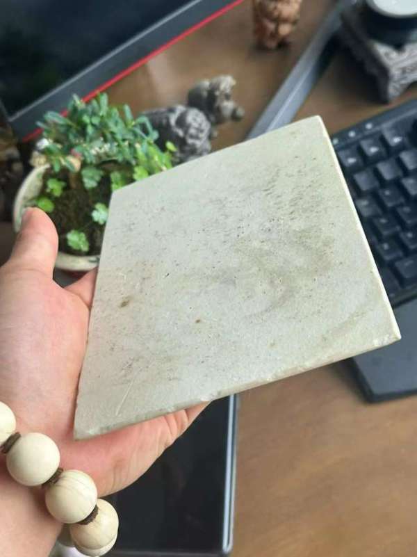 古玩陶瓷人物紋粉彩瓷板畫真品鑒賞圖