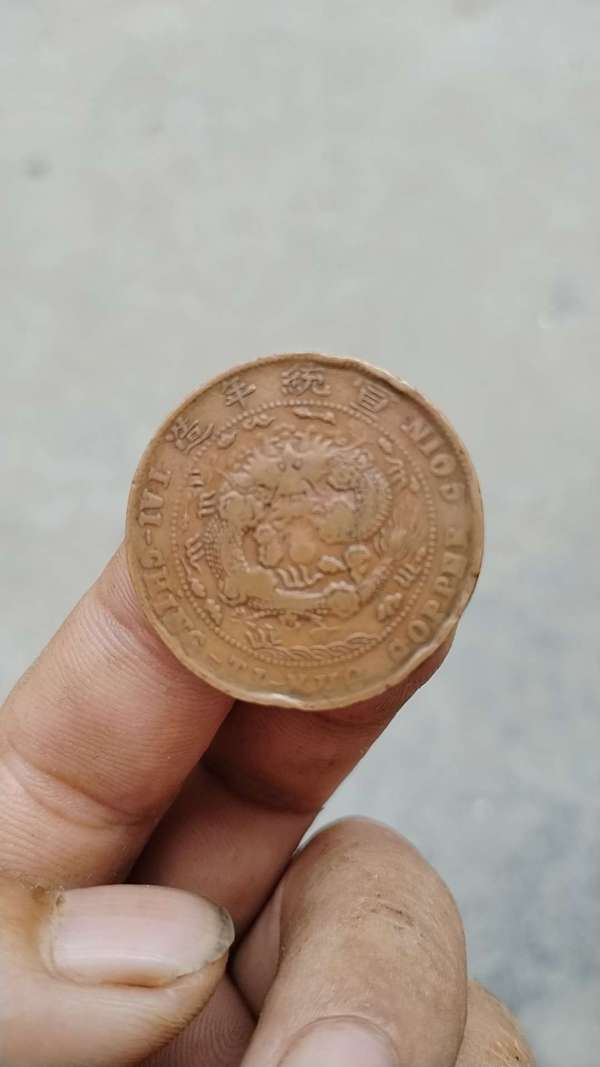 古玩錢幣大清銅幣中心川己酉十文真品鑒賞圖