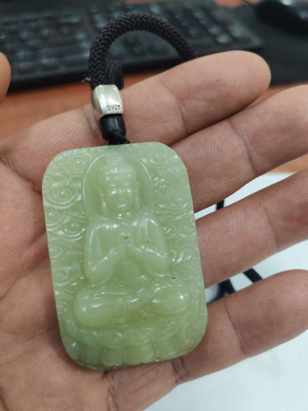古玩玉器觀音牌子真品鑒賞圖