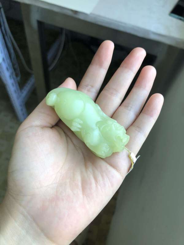 古玩玉器青玉貔貅真品鑒賞圖