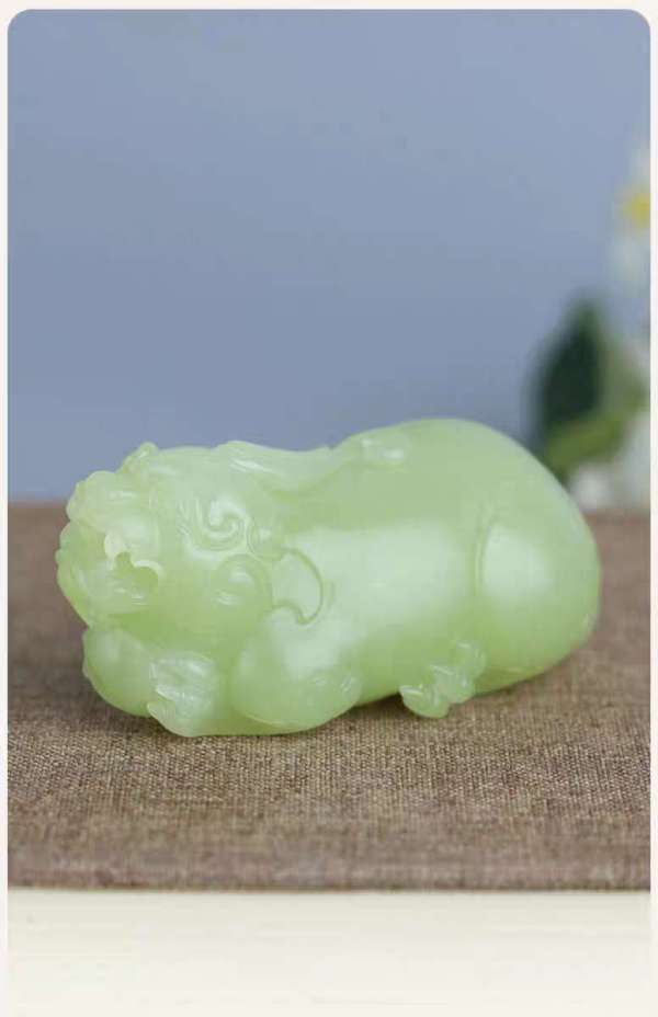 古玩玉器青玉貔貅真品鑒賞圖