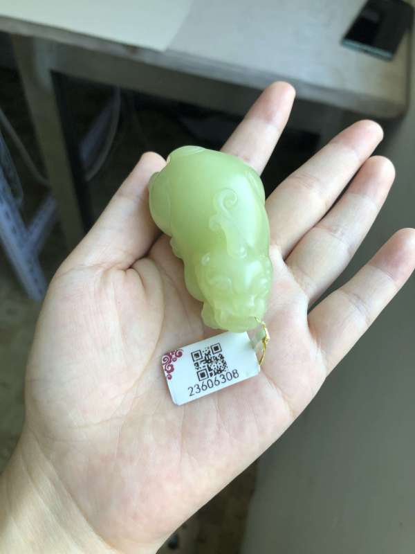 古玩玉器青玉貔貅真品鑒賞圖