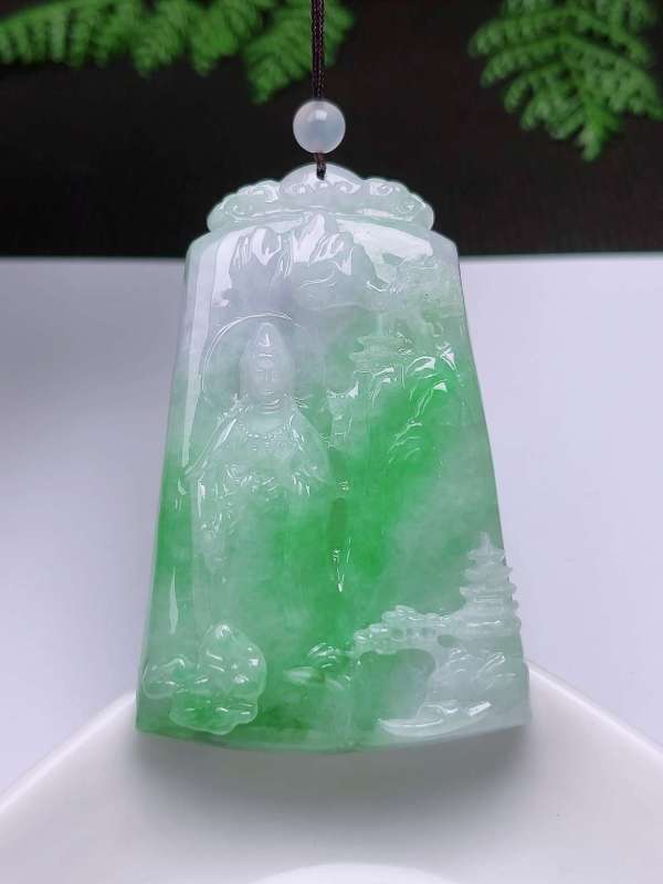 古玩玉器翡翠玉牌真品鑒賞圖