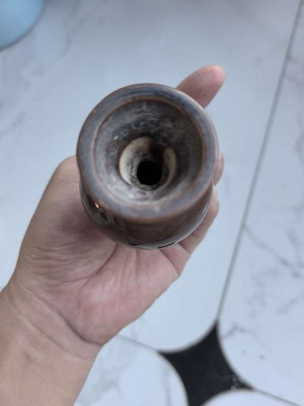 古玩陶瓷紫金釉瓶真品鑒賞圖