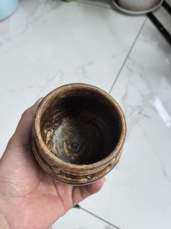 古玩陶瓷宋 褐釉鼓釘罐真品鑒賞圖