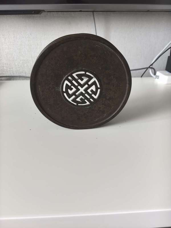 古玩銅器清代獅耳龍紐三足爐真品鑒賞圖