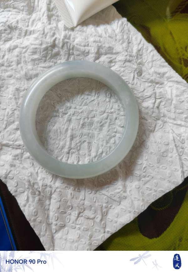 古玩玉器翡翠手鐲真品鑒賞圖