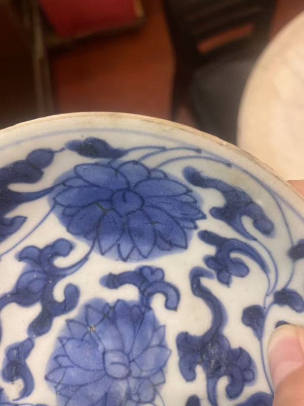 古玩陶瓷青花花卉盞真品鑒賞圖