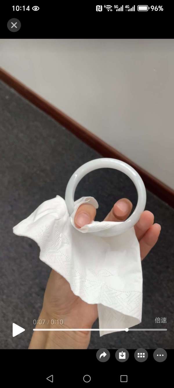 古玩陶瓷天然翡翠手鐲真品鑒賞圖