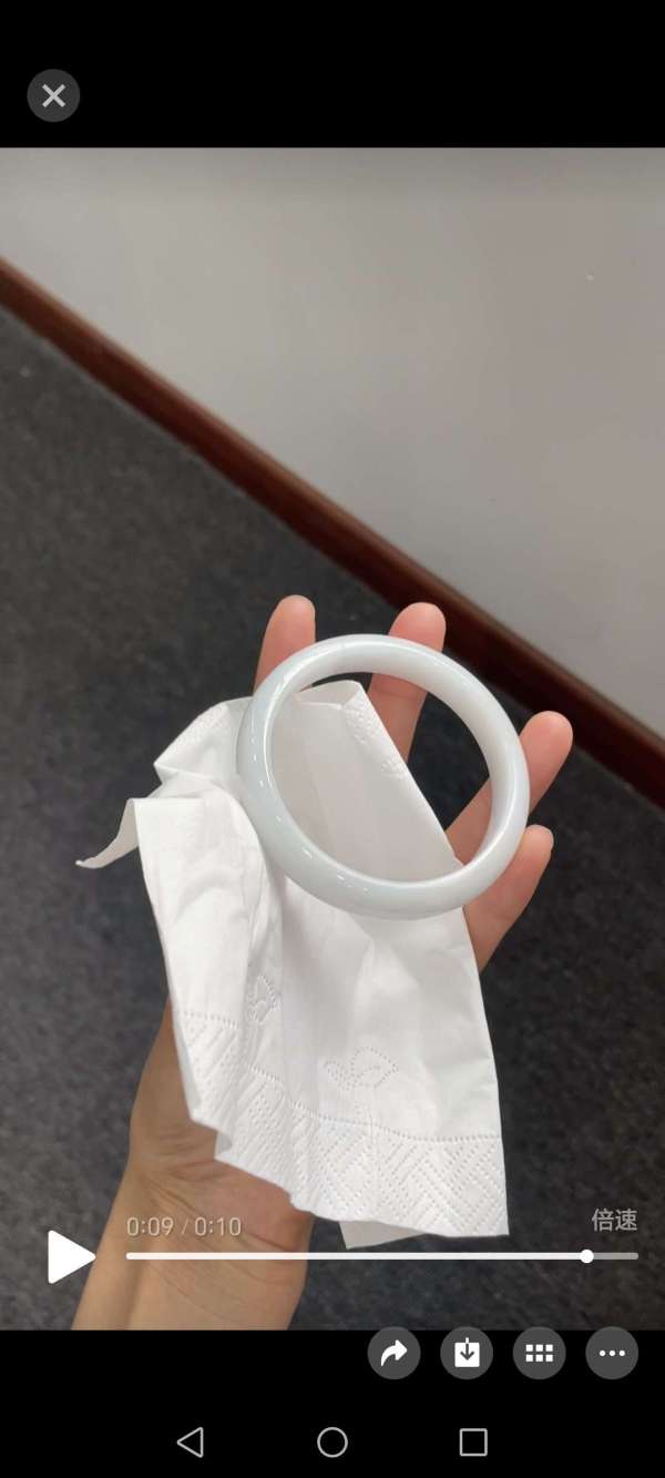 古玩陶瓷天然翡翠手鐲真品鑒賞圖