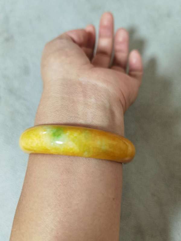 古玩玉器翡翠手鐲真品鑒賞圖