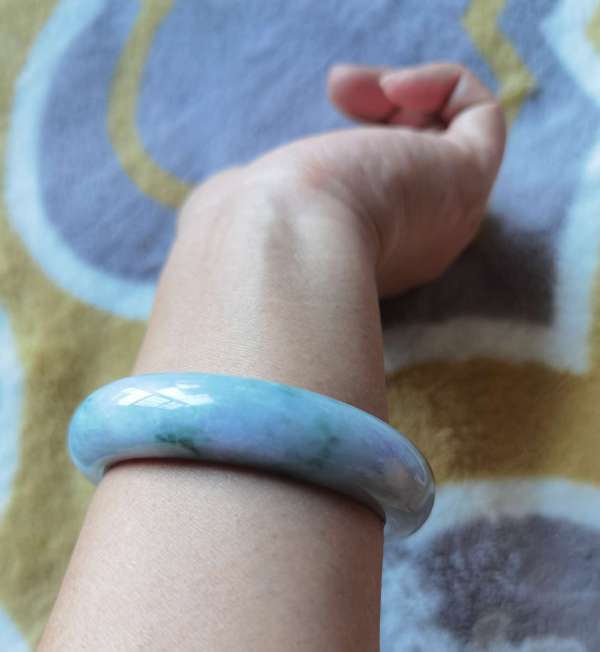 古玩天然翡翠手鐲真品鑒賞圖