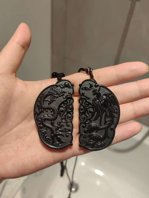 古玩龍鳳對牌真品鑒賞圖
