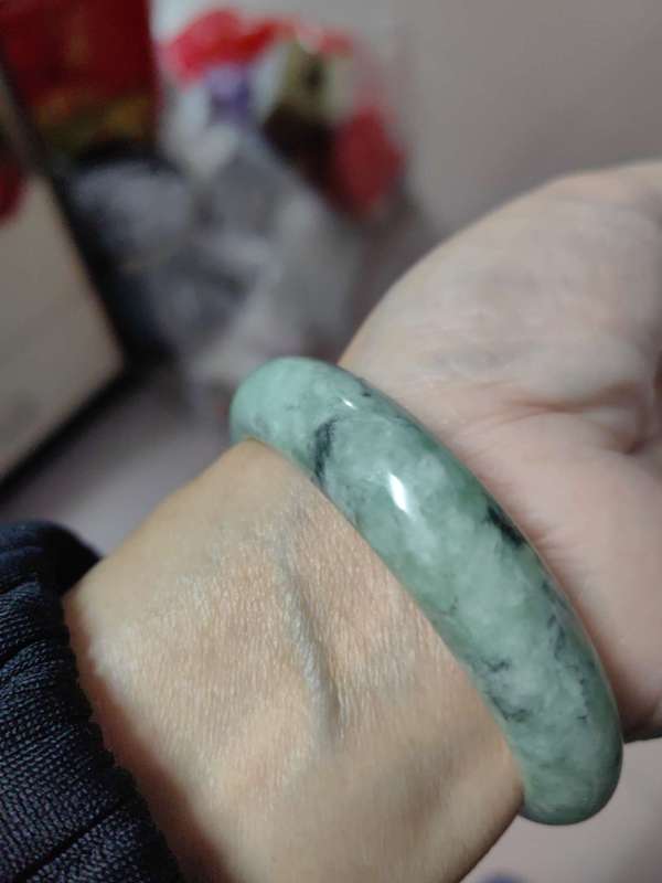 古玩玉器翡翠手鐲真品鑒賞圖