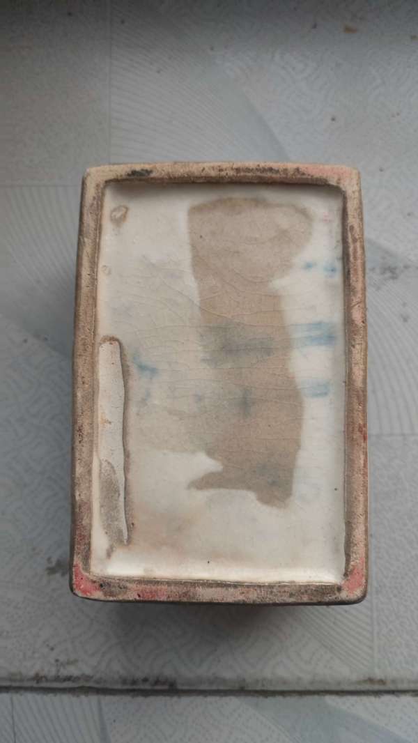 古玩陶瓷清末民國 青花印泥盒真品鑒賞圖