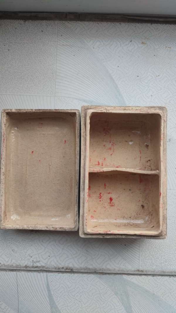 古玩陶瓷清末民國 青花印泥盒真品鑒賞圖